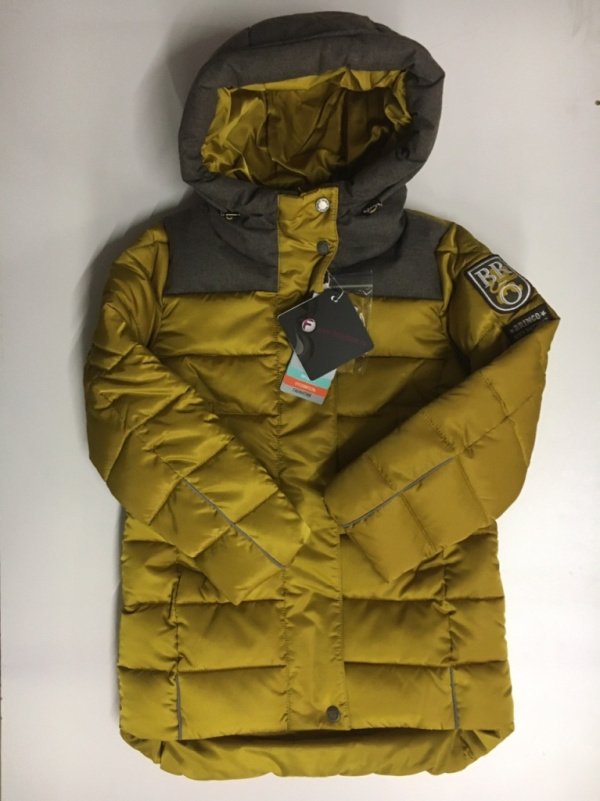 WF1706OR02 Пальто "Ивви", горчичный/"твид" кофе