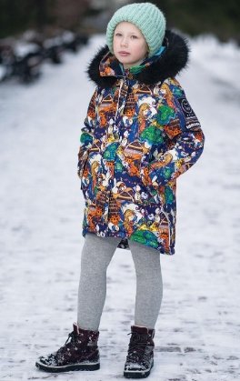 226-20з Парка для девочки "Шейла", мультиколор