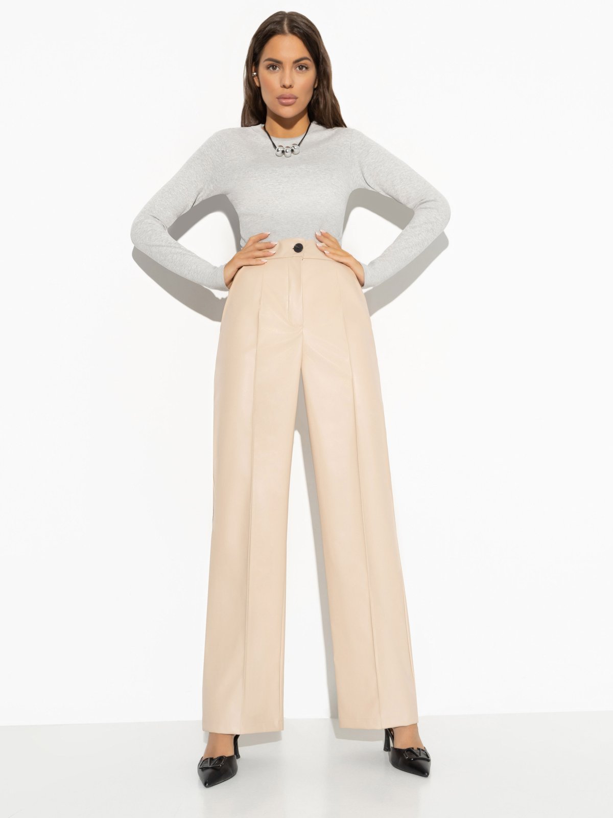 Брюки Модный захват (beige)