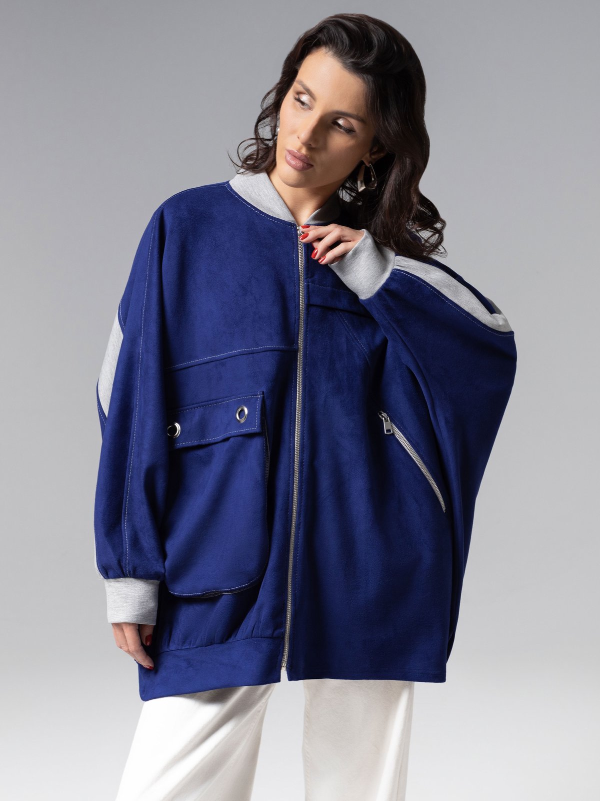 Бомбер Стильное вложение (oversize, S-M)