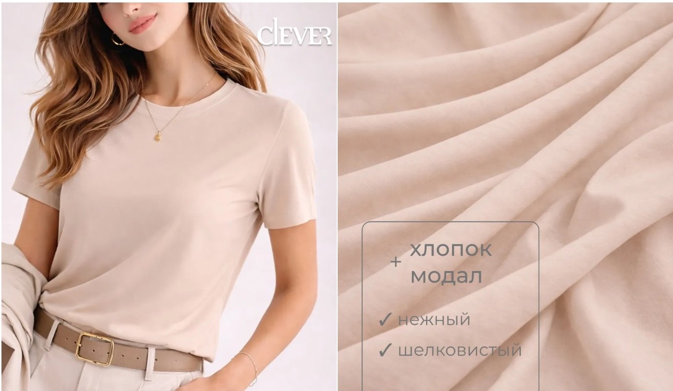 Футболка женская из модала из хлопка
