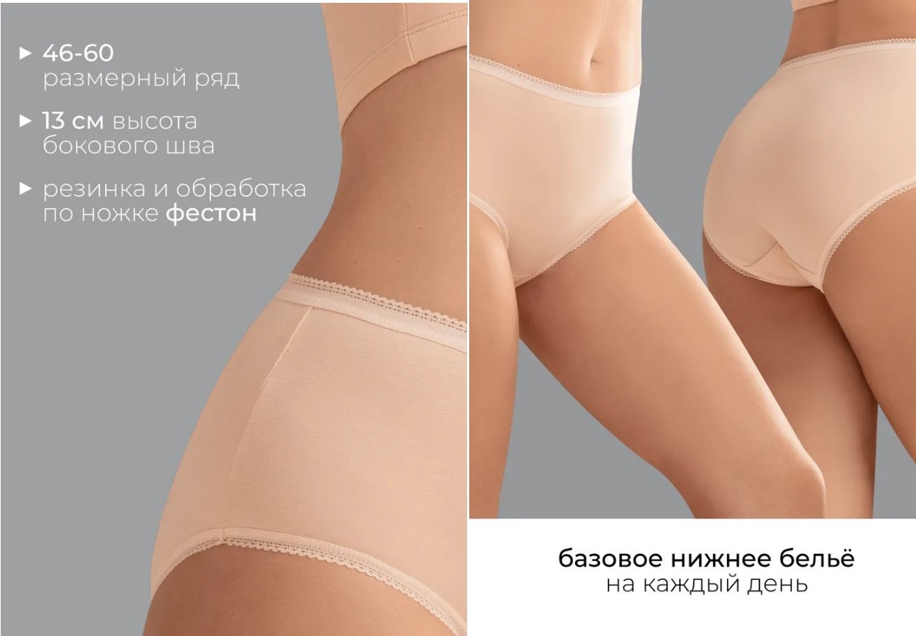 Трусы женские макси кружевные из модала