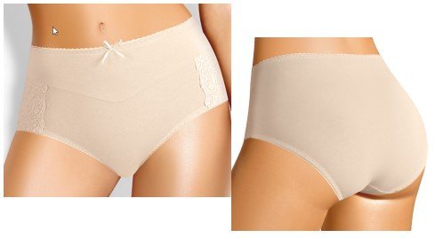 Трусы женские классические кружевные из модала из хлопка